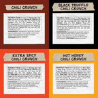 Nutrition panel and ingredient list for Chili Crunches